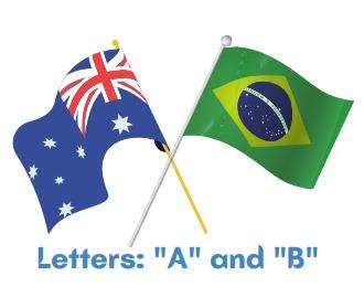 Australian and Brazilian Flags