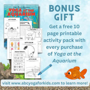 Yoga at the Aquarium Printable Coloring Pages
