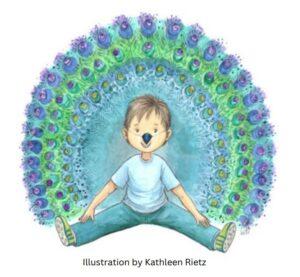 Peacock Kids Yoga Pose