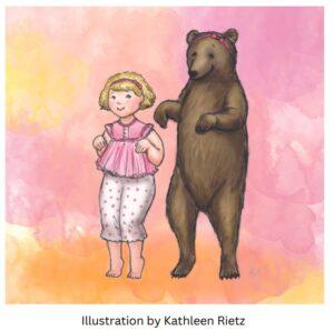 Brown bear kids yoga pose